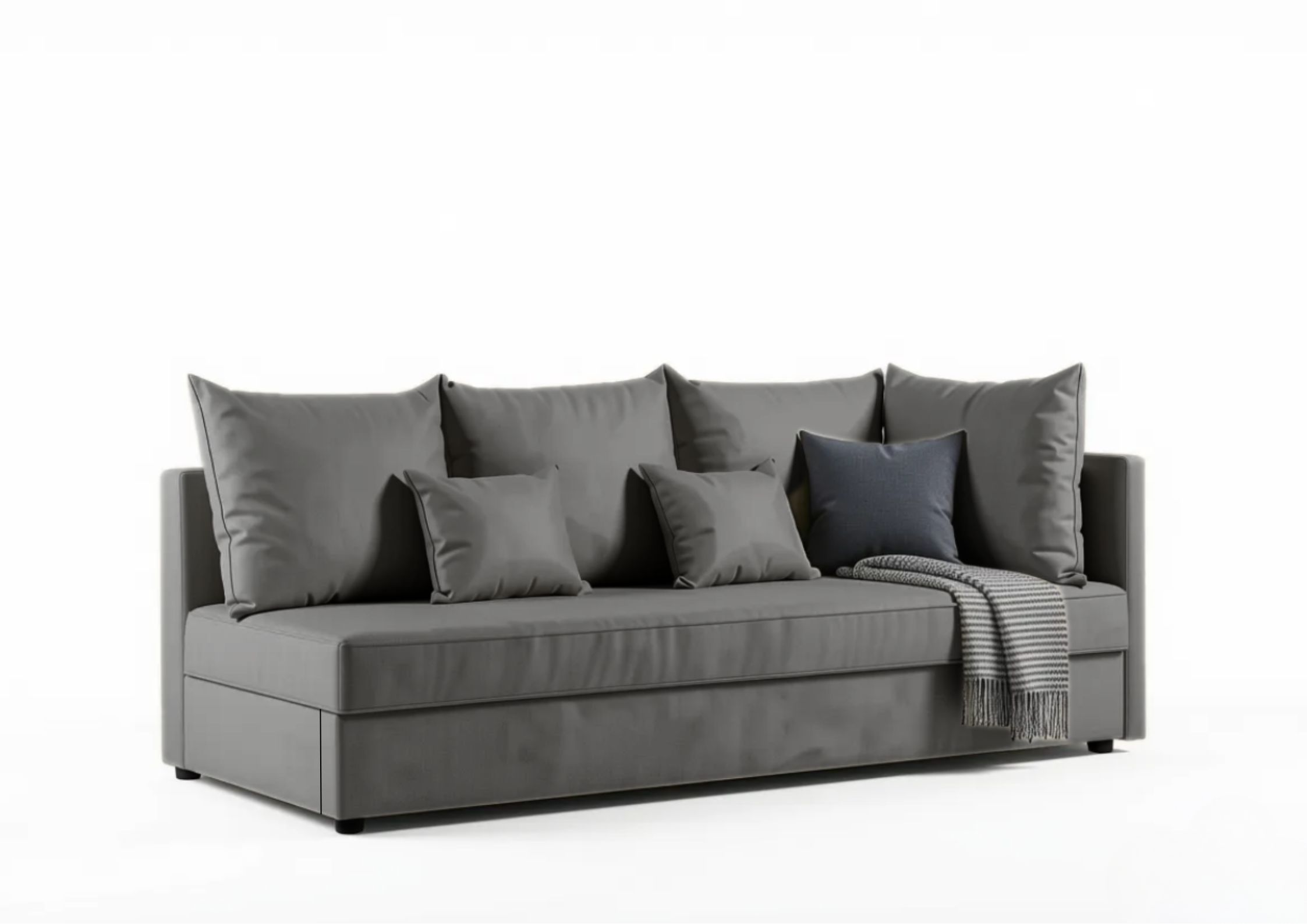 Grafitowa sofa do salonu Mobo